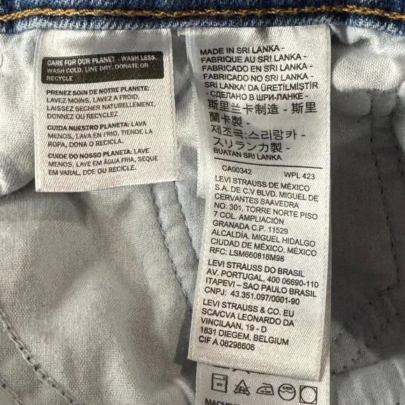 Levi's SZ 30 Wedgie Straight Jeans Hi-Rise Distressed Button-Fly Stretch Pockets - Picture 10 of 13